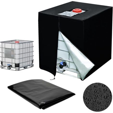 Bâche de réservoir d'eau, Bâche Cuve 1000L ,Bâche Couverture Réservoir IBC pour Cuve 1000L, Capôt de Protection Container Citerne Eau, Anti-poussière Anti-UV Anti-Pluie, 120x100x116cm (1/5)