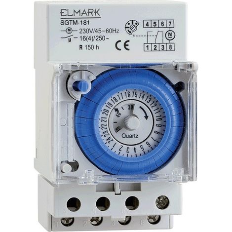 Timer analogico temporizzatore luci 24 ore da quadro elettrico su guida din