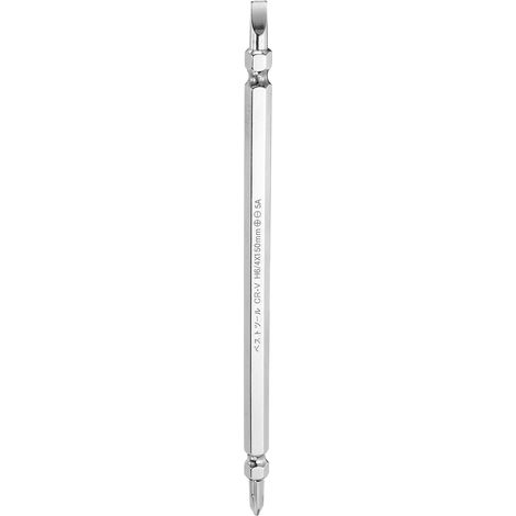 Embout de Tournevis à Double Extrémité Magnétique 4mm PH2/SL6 6"/150mm 1/4" Tige Hexagonale CR-V Acier Embout de Tournevis Plat Cruciforme Phillips pour Perceuse à Percussion (1/5)