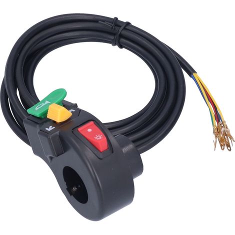 3-in-1-Fahrradlenkersteuerung für 22-mm-Lenker, wasserdichter PVC-Schalter, Hupe, Blinker und universeller Scheinwerfer (1/5)