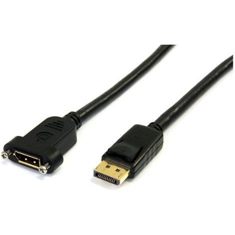 StarTech.com Cavo DisplayPort a Pannello da 1m - 4K x 2K - Adattatore DisplayPort 1.2 da Maschio a Femmina - Cavo di Prolunga DP con Connettore DP a Pannello - Cavo per Monitor DP (1/5)