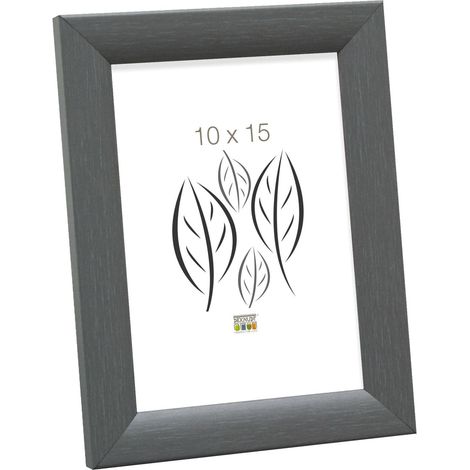 Cadre Photo Bois Peint Gris 19,2 x 14,9 x 1,5 cm (1/5)