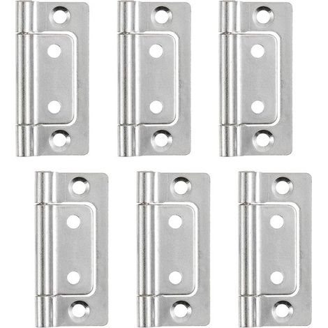 Bisagras empotradas silenciosas - 6 piezas - Plateadas (1/5)