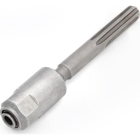 Adattatore da SDS Max a SDS Plus, acciaio 40Cr, convertitore di foratura rapida per martelli demolitori e martelli perforatori (argento) - Trapano