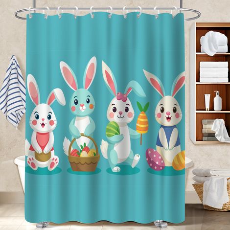 Rideau polyester pour douche 180x180 pratique protection douche pour idée cadeau pour pendaison de crémaillère (1/5)