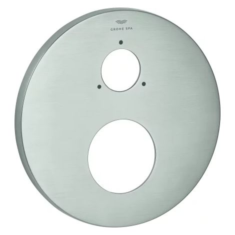 GROHE Rosace 49250, ronde, pour façades de mitigeur monocommande, supersteel, 49250DC0
