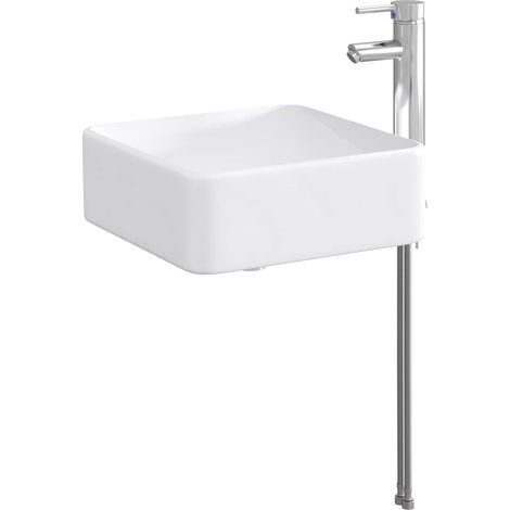 vidaXL Bathroom Wash Basin Chrome 36.5 x 36.5 x 13 cm Metal