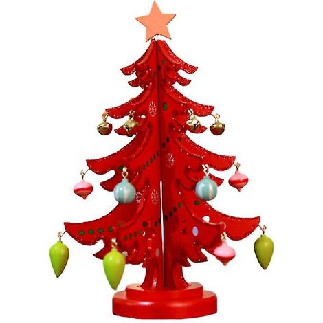 1 décoration d'arbre en bois