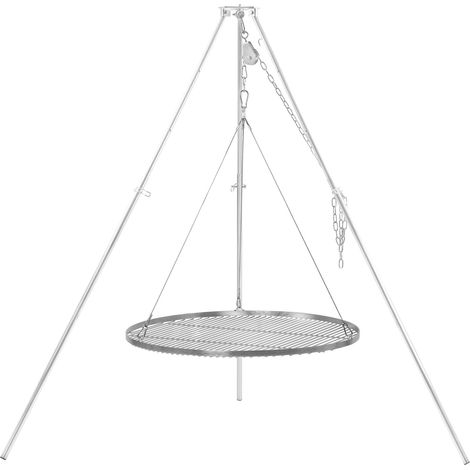 BBQ-Toro Dreibein Schwenkgrill mit Ø 80 cm Grillrost, verzinktes Eisen, Höhenverstellbar 119-184 cm (1/5)