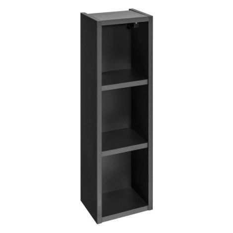 Etagère de rangement de salle de bain en bois - Noir - H 65 cm x l 20 cm x P 15 cm - Rosario Cosmos - Livraison gratuite