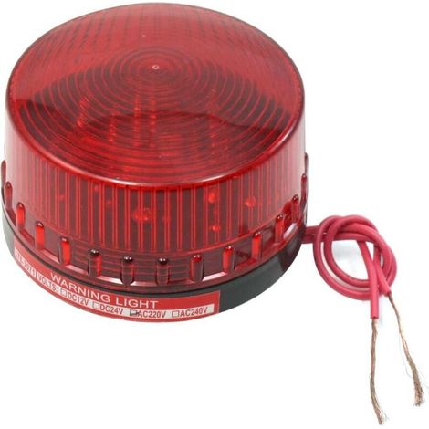 Dôme en plastique AC 220V logeant le voyant clignotant rouge d'urgence industrielle allumé