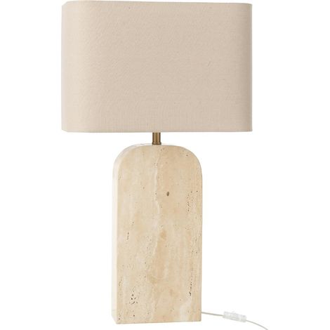 Lampe à Poser en Pierre "Travertin" 71cm Beige (1/5)
