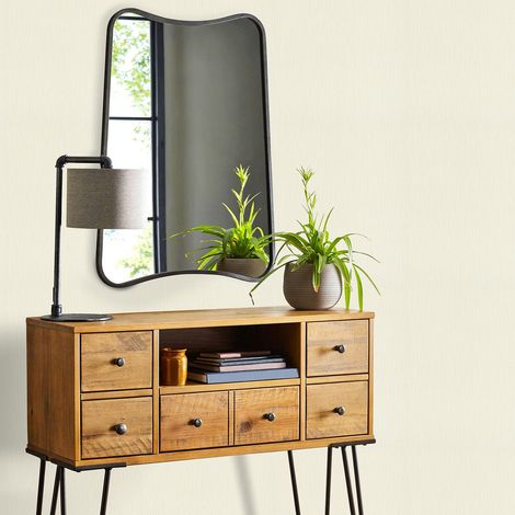Papier peint beige clair salon & chambre adulte | Tapisserie beige claire fines rayures couloir | Papier peint intissé bureau surface vinyle (1/4)