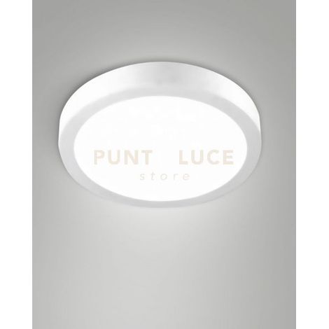 NICOLE PLAFONIERA ESTERNO BIANCO CCT 18W 2700K/3000K/4000K 2295LM D.24,5CM IP54
