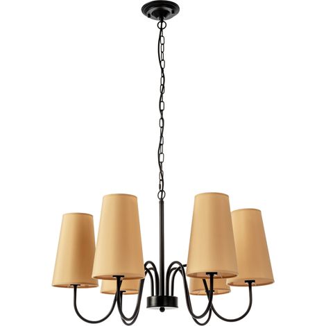 LAMPADA A SOSPENSIONE APP753-6 VINTAGE 6-BRACCIO 6-PUNTI LUCE E27 70X70X50-110CM REGOLABILE