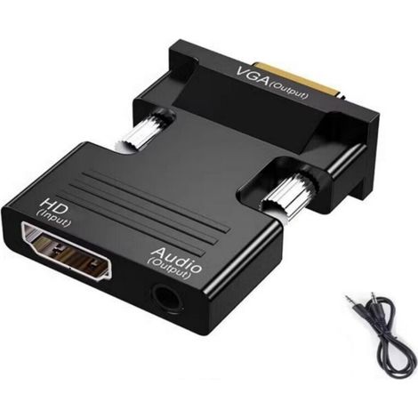 HDMI-Buchse auf VGA-Stecker-Adapter mit AUX-Audioausgang (1/3)