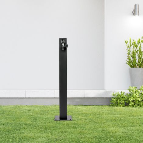 Rubinetto esterno multifunzione, rubinetto giardino a colonna, nero (1/5)