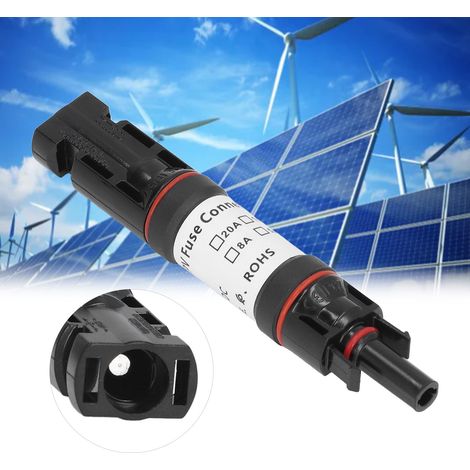 Support de fusible solaire PPO laiton avec système d'auto-verrouillage pour connecteur photovoltaïque DC 1000V 20A