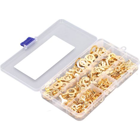Kit de 300 cosses à anneau en laiton M5, M6, M8 et M10 pour le raccordement d'équipements.