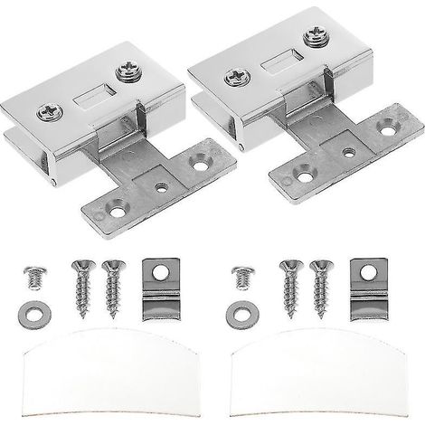 2 charnières à clip pour porte en verre (1/3)