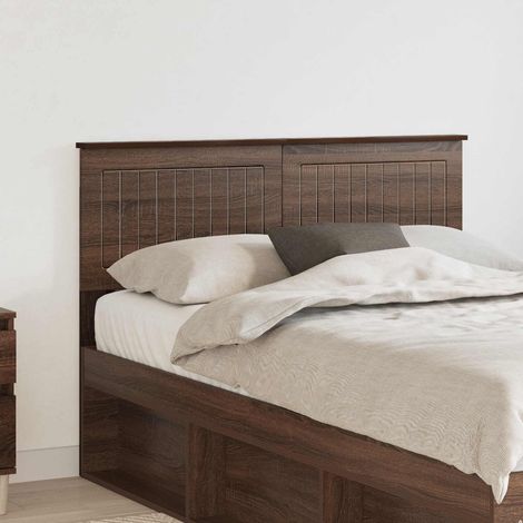 vidaXL Cabecero Roble Marrón Madera de ingeniería (1/5)