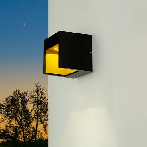 Außenlampe Wand LED Gold IP44 Aluminium Modern Wandlampe außen Hof Garten