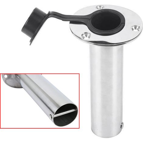 90-degree round-bottom fishing rod holder made of stainless steel, accessories for straight rod mounting, 90-degree mounting accessories for boats and kayaks--DTEKGAZ