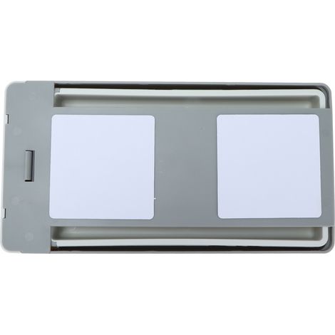 Boîte de rangement sous bureau pour stylos, clés et autres articles de maquillage - Blanc/Gris