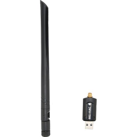 Adaptateur WiFi USB 3.0 Double Bande 2.4G/5G Rotation 360° Antenne Flexible pour Maison et Voyage (1/5)