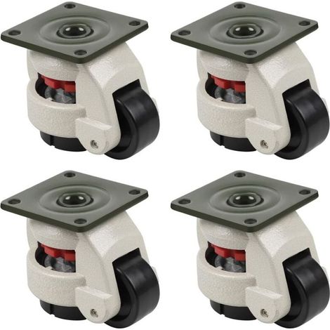 Roulettes de Nivellement Rétractable 500KG pour Établi, Roulettes pivotantes, pour machine industrielle Gd-60F roulettes en nylon à usage intensif (1/5)