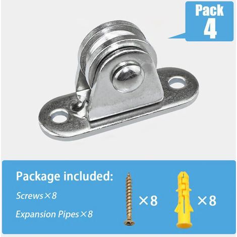 Poulie fixe en 4 pièces, poulie suspendue, poulie, émerillon (1/5)