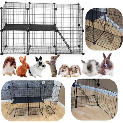 Modulares Gehege für Kleintiere, faltbarer Graphitkäfig (1/5)