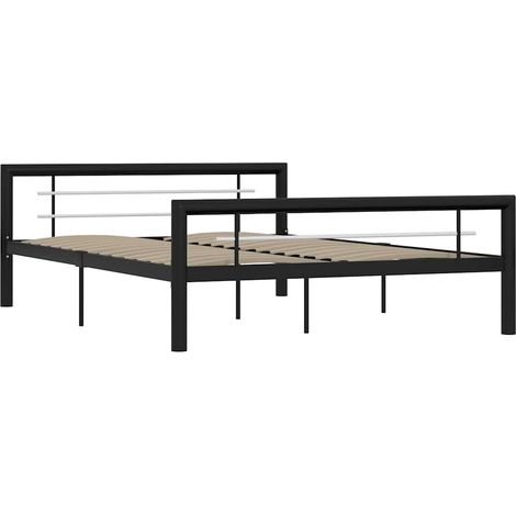 Maison Exclusive - Estructura de cama sin colchón metal blanco y (1/5)