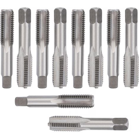 10 tarauds manuels M16 en acier allié haute dureté à goujures droites (1/5)