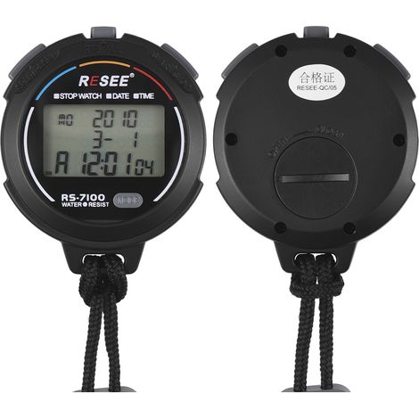 Chronomètre numérique pour les entraîneurs sportifs d'athlétisme Chronométrage précis au 1/1000 seconde avec compte à rebours Rappel de 100 mémoires Métronome Chronomètre électrique (1/5)