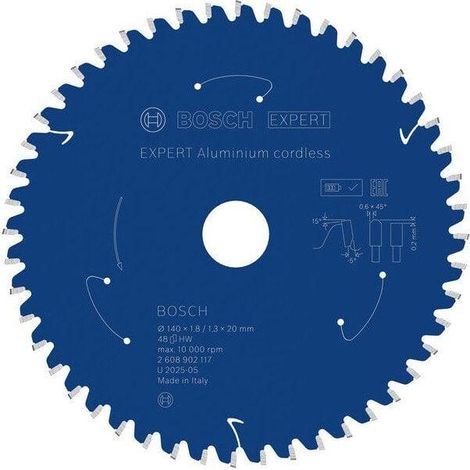 Disque de scie Bosch EX AL H incolore 140 mm 1 3 mm