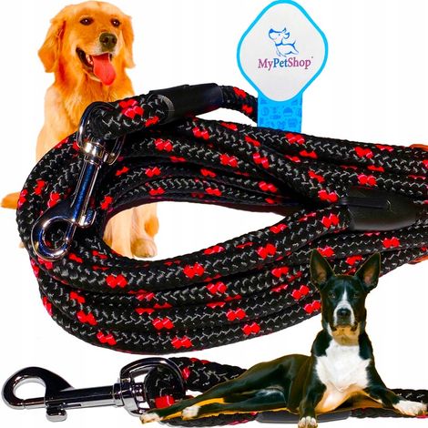 Correa de entrenamiento para perros, 10 m de grosor, resistente, con mosquetón de 10 mm, soporta hasta 220 kg.