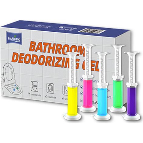 Gel désodorisant pour toilettes FISHLEANO, élimine les odeurs de toilettes, nettoyant préservant le parfum, détartrant et parfumant pour toilettes (1/5)