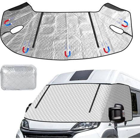 Windshield Cover with Zipper Thermal Mat for Ducato, Boxer, X250/290 2006-2024, UV Protection, Sun Protection, Weatherproof, Insulation Mat (1/5)