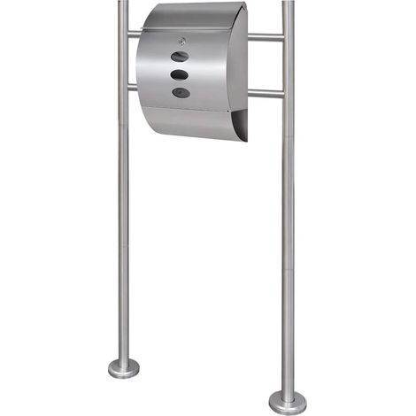 Boîte à lettre sur support en acier inoxydable (1/5)