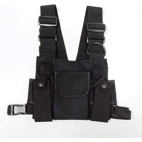 Radio Talkie walkie Poche de Poitrine Sacs Harnais Paquet Sac a Dos Etui (1/5)