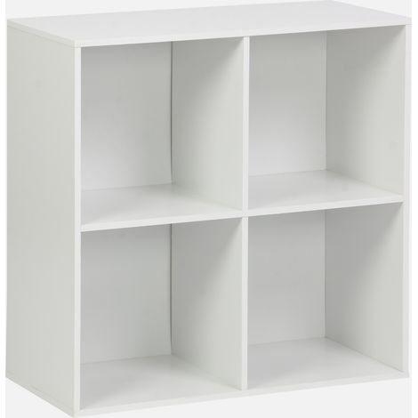 Libreria modulare in legno a 2 ripiani, 4 vani (1/5)