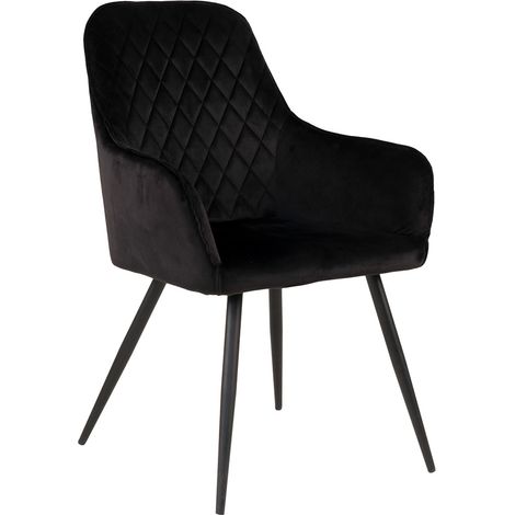 Harbo Esszimmerstuhl Velour schwarz, schwarz. (1/5)