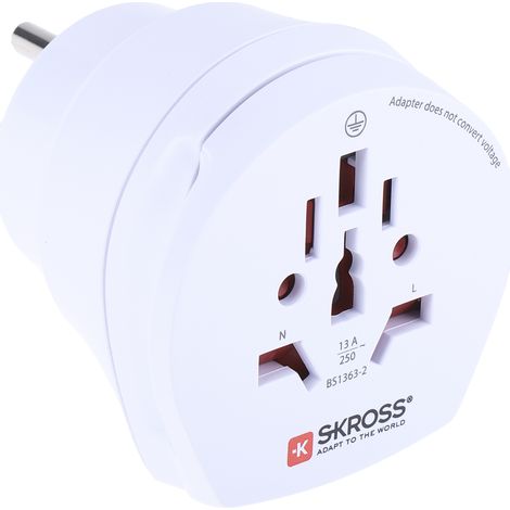 Adaptateur de voyage, Australie, Chine, Europe, Europe à Etats-Unis, Italie, Suisse, Royaume-Uni ( Prix pour 1 ) (1/4)