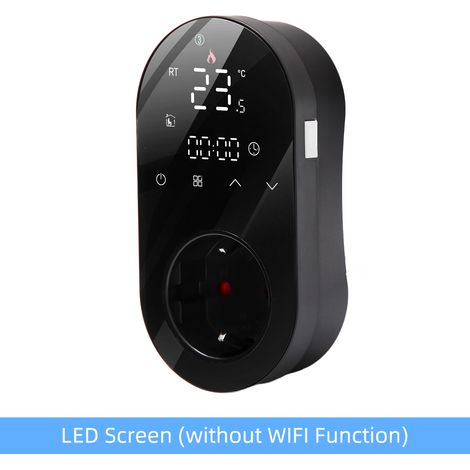 Thermostat Numérique 16A – 5+1+1 Programmable, 6 Périodes, Mode Chauffage/Refroidissement, Prise tactile LED