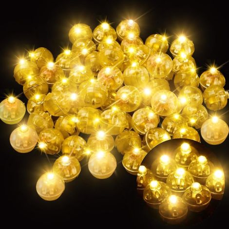 Set mit 120 LED-Lichtern, Mini-Kugeln in verschiedenen Farben, wasserdicht, wiederverwendbar, für Hochzeiten, Geburtstage, Weihnachten (1/5)