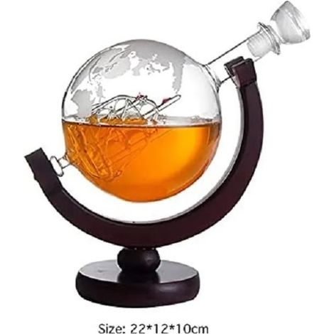 850-ml-Whiskykaraffe im Boot-Design, mundgeblasene, gravierte Glaskaraffe, Getränkekaraffe, Barzubehör (1/4)