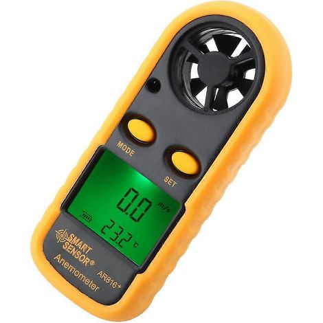 Anémomètre portable pour tester la vitesse du vent de refroidissement et mesurer le débit d'air. (1/5)