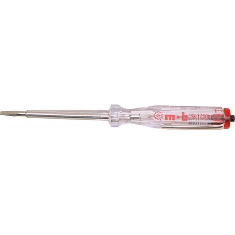 Tournevis testeur électrique (135 x 60 x 12 mm) – Détecteur de tension 220-250 V – Lame Chrome Vanadium – MOB (1/4)