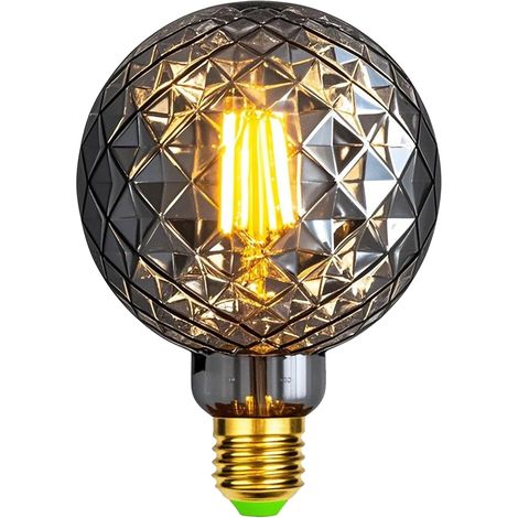1 Ampoule LED Filament E27 G95 Verre Fumé 4W Blanc Chaud Décoratif Pour Maison Restaurant
